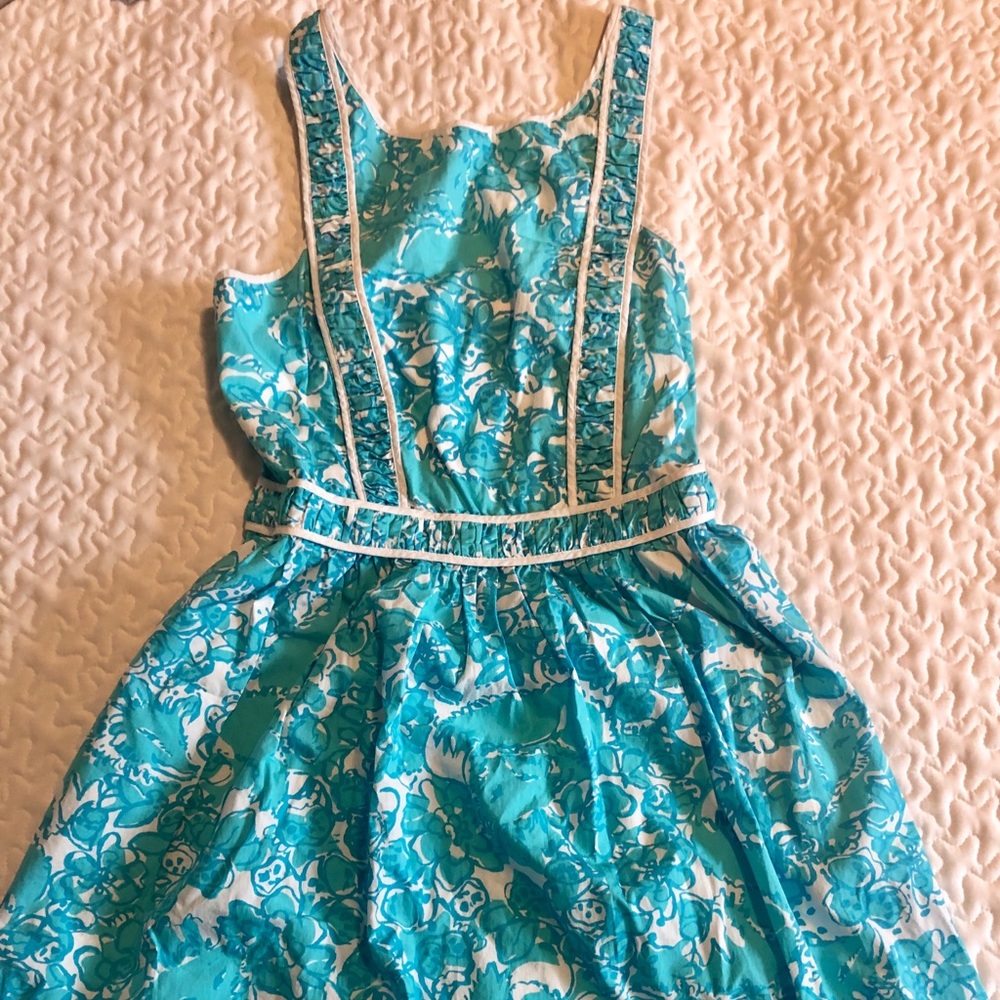 EUC Lilly Pulitzer Becky Dress Im Shorley Blue